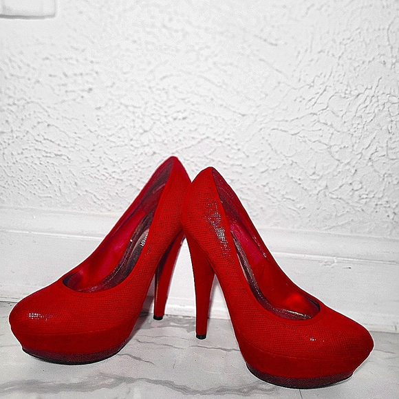 Red pump heels 8.5 jessicapaster - Picture 1 of 2